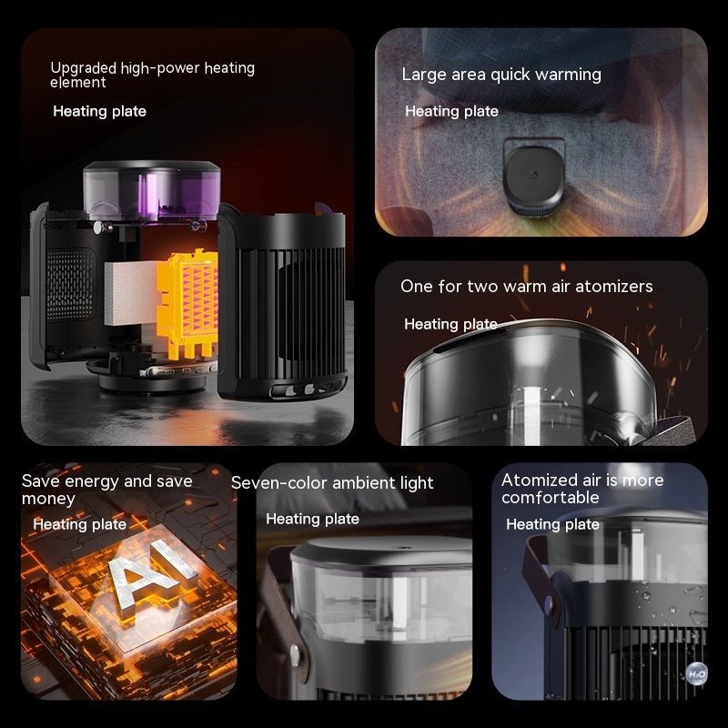 2-in-1 Portable Heater & Indoor Humidifier